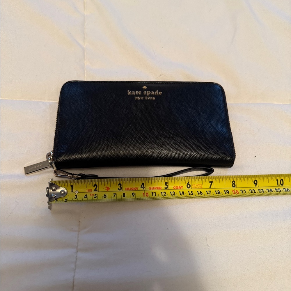 kate spade Black Leather Zip Wristlet Wallet - Picture 11 of 16